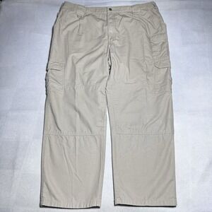 5.11 Tactical Canvas Cargo Pants 44x30 Khaki Utility 7 Pocket Uniform Military‎